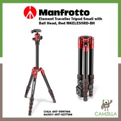 Manfrotto Element Traveller Tripod Small with Ball Head, Red MKELES5RD-BH